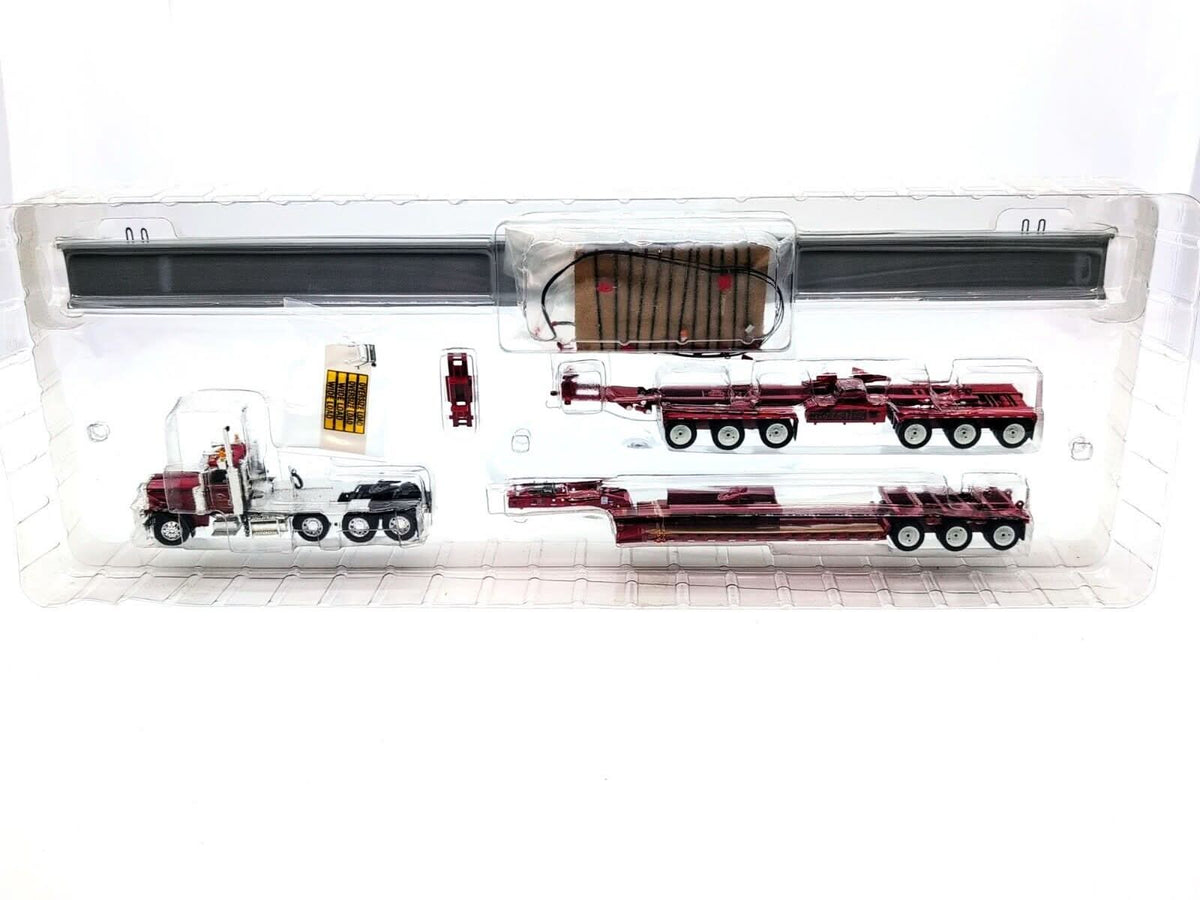 1/64 Lefebvre Peterbilt 389 Tri-Axle Bridge Beam Hauler Semi Set, Toy Truck Show - Farm Toy Tractor