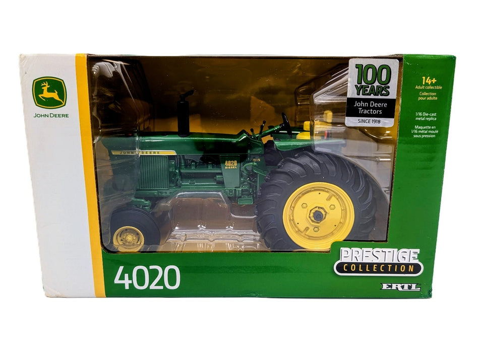 1/16 John Deere 4020 Diesel Tractor W/ Wide Front, Prestige Collection 100 years.