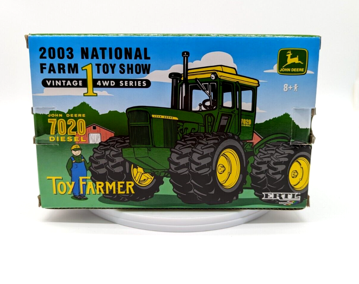 1/32 John Deere 7020 Diesel 4WD Tractor W/ Duals, Toy Farmer Show Edition - Farm Toy Tractor