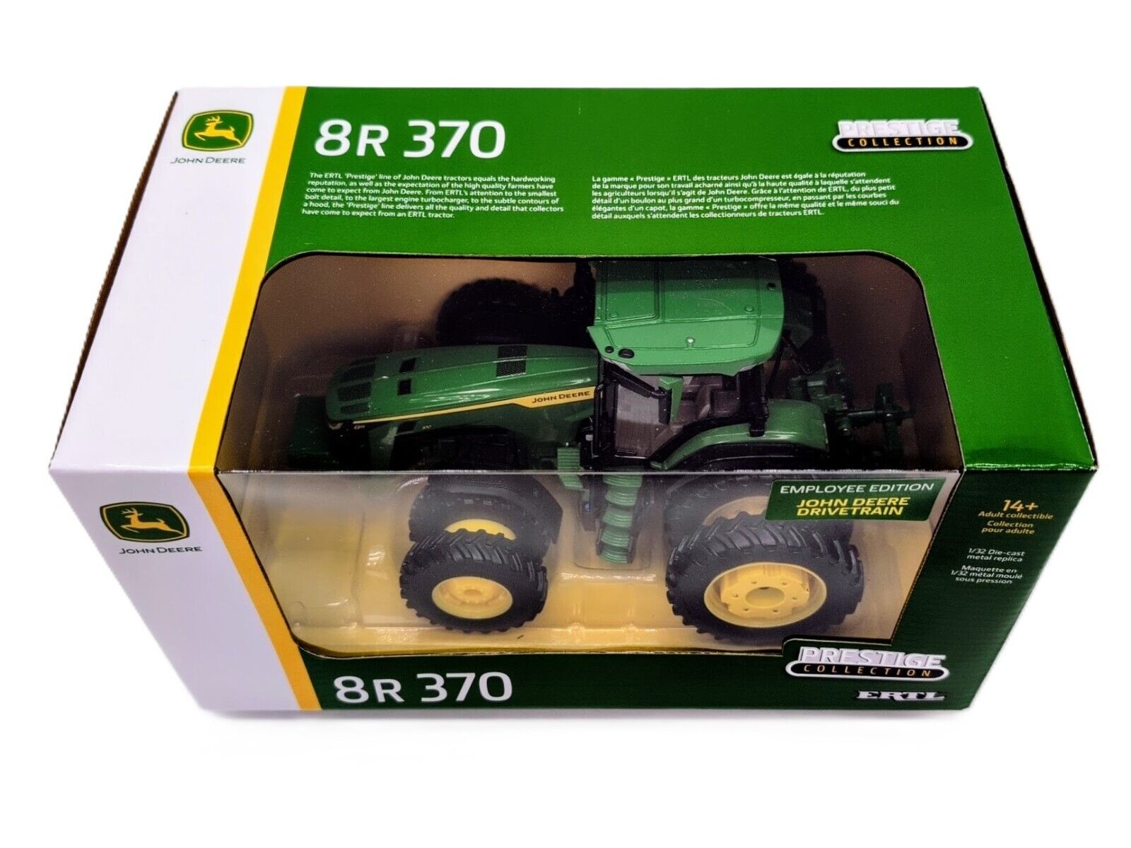 1/32 John Deere 8R 370 Tractor With Duals On Front & Rear, Prestige EMPLOYEE ED. 