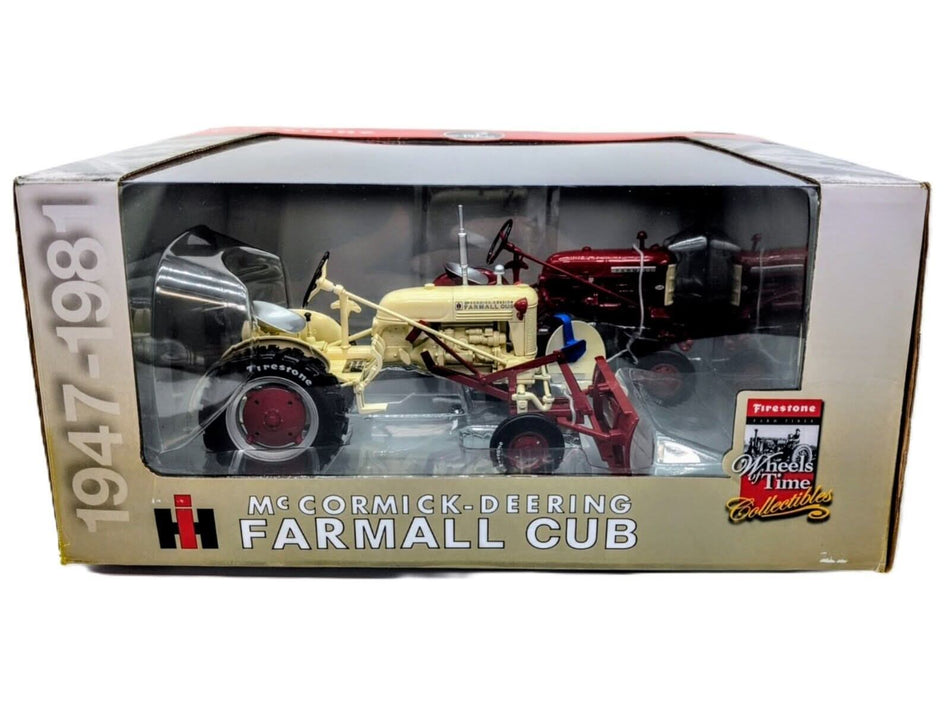 1/16 International Harvester Farmall Cub Set With Disk & Blade, Firestone Series