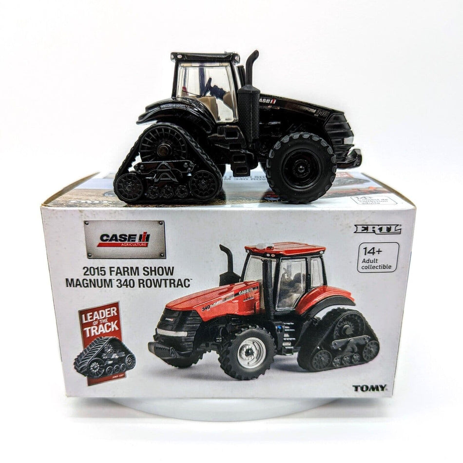 1/64 Case IH Magnum 340 Rowtrac Tractor, 2015 Farm Show, Black Chrome Chaser.