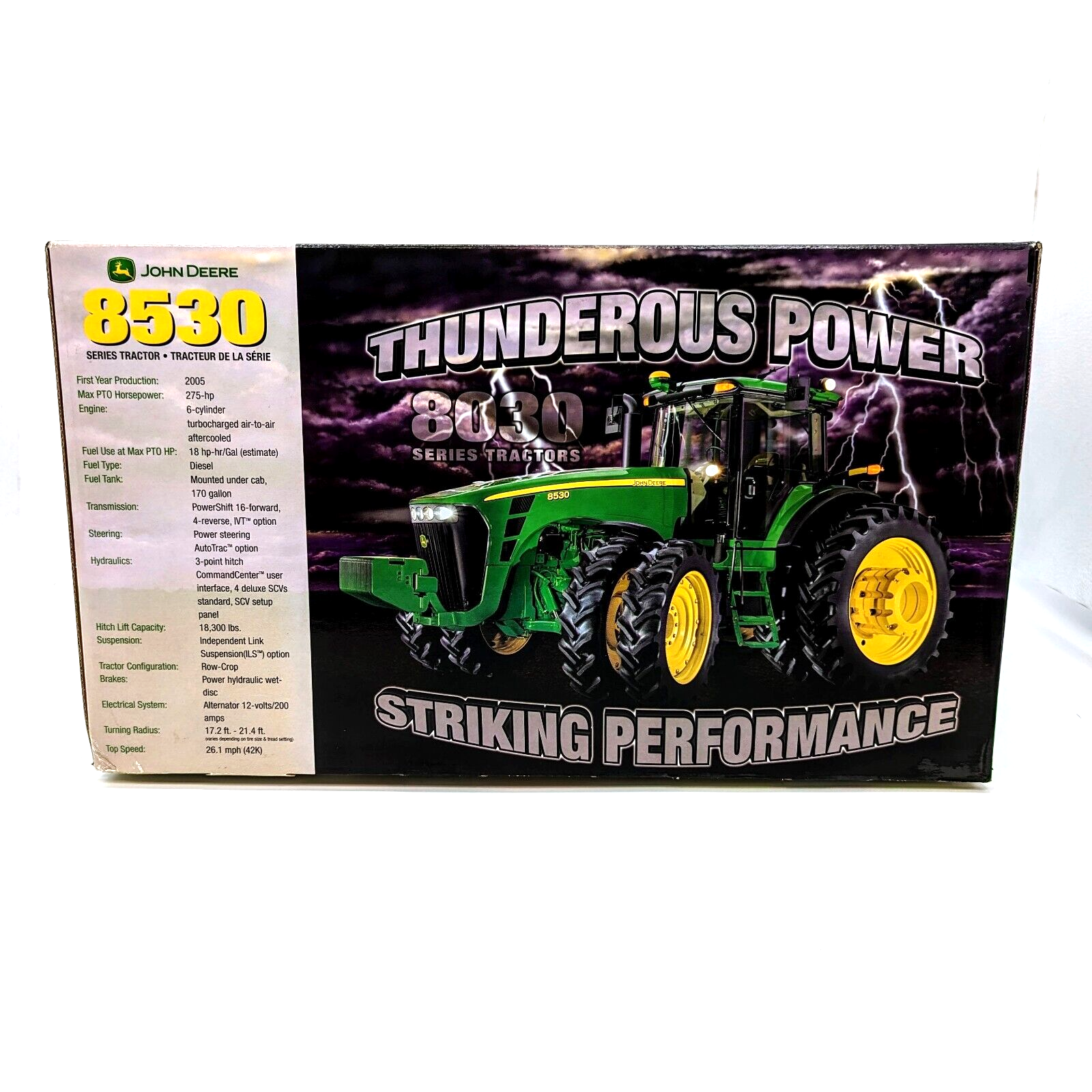 John Deere 8530 Thunderous Power Collector Edition 1/16 15137A Farm Toy.