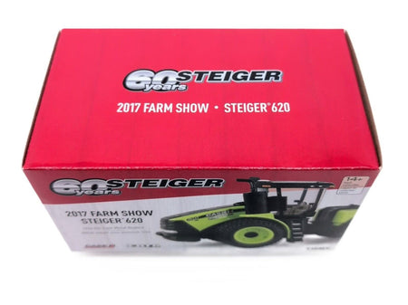 1/64 Case IH Steiger 620 Green 4WD Tractor, 2017 Farm Show, 60 Years Of Steiger - Farm Toy Tractor