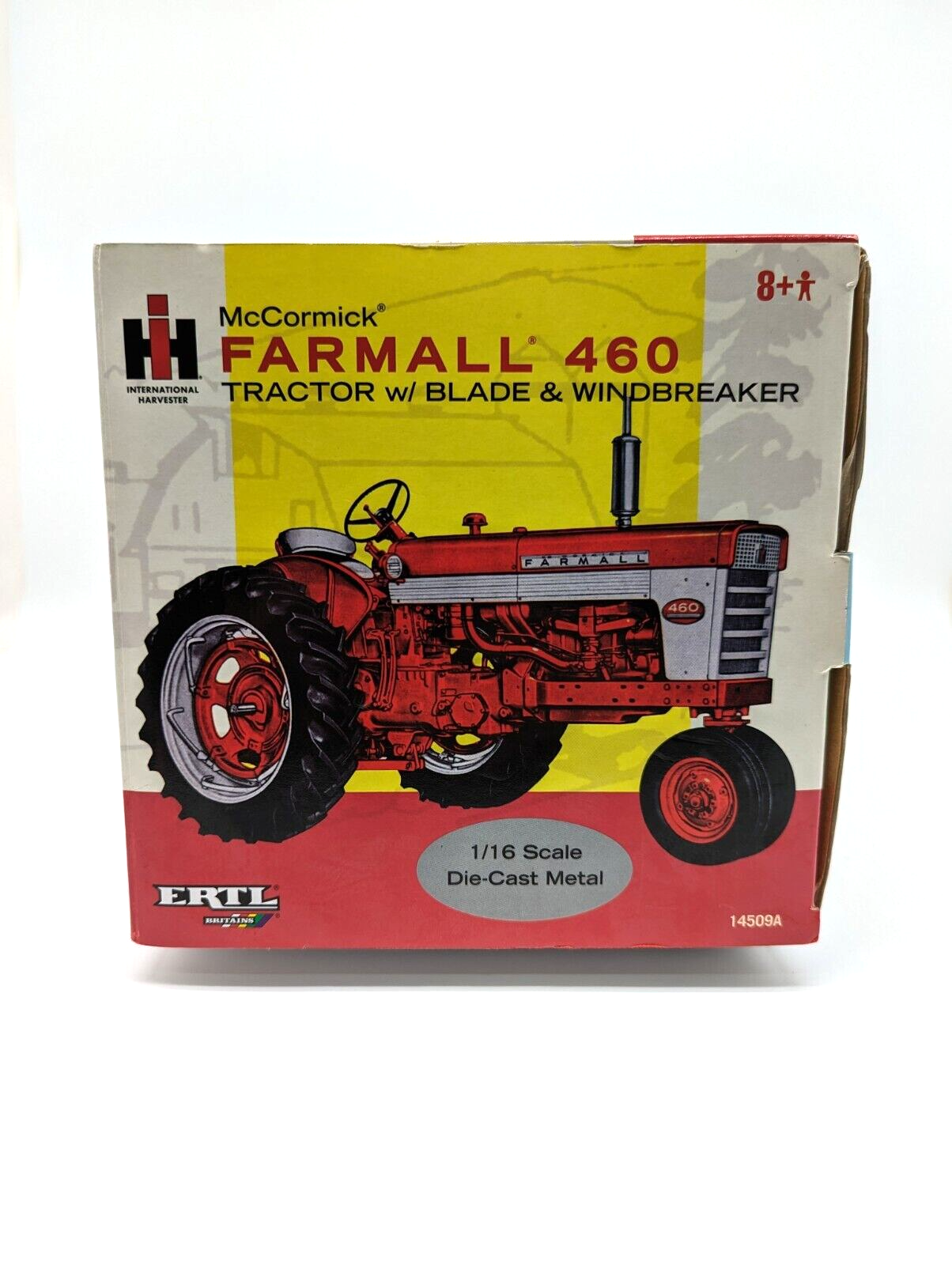 McCormick Farmall 460 Tractor & Blade Windbreaker RARE 1/16 IH Heat Houser.