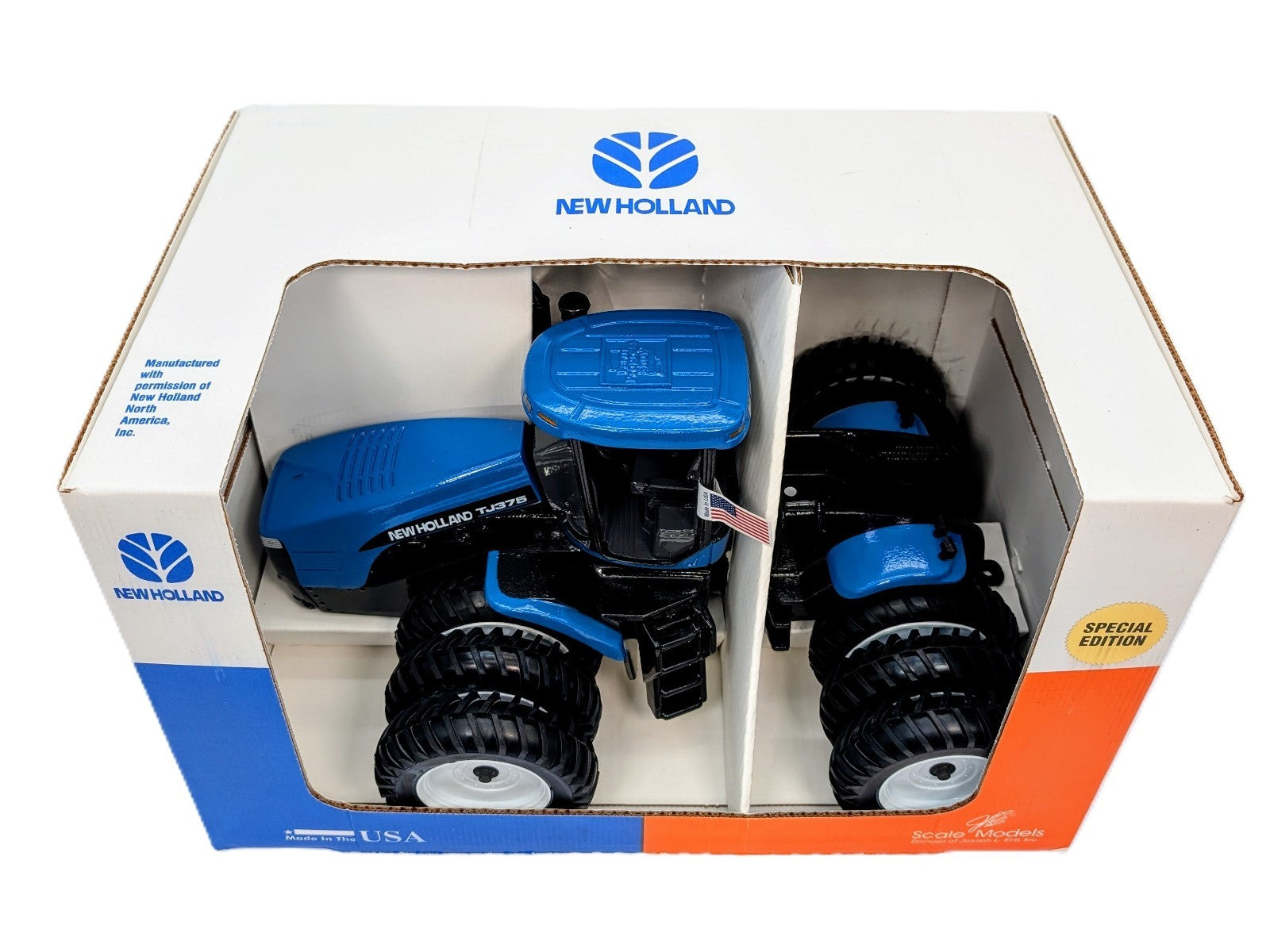 1/16 New Holland TJ375 4WD Tractor With Triples.