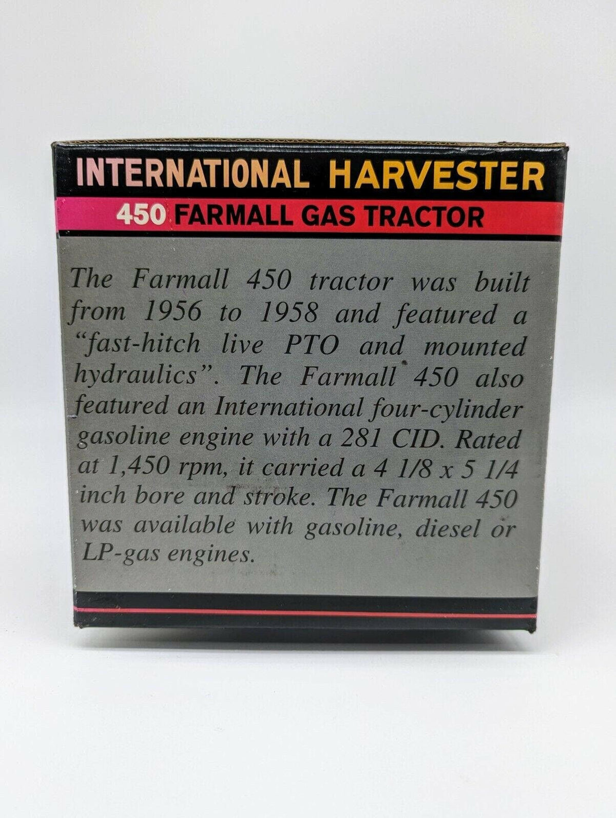 SPECCAST  ZJD158  IH  450 FARMALL GAS TRACTOR WIDE FRONT  1/16 SCALE.