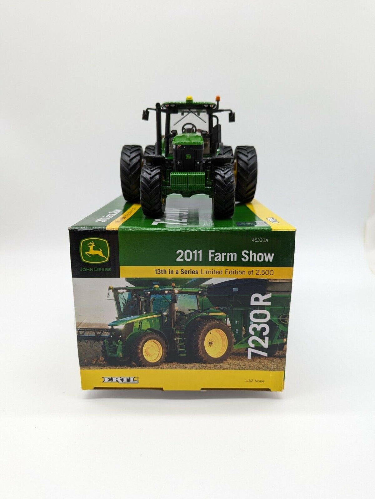 John Deere 1/32 Ertl Farm Toy 7230R Tractor 2011 Farm Show Edition FREE SHIP.