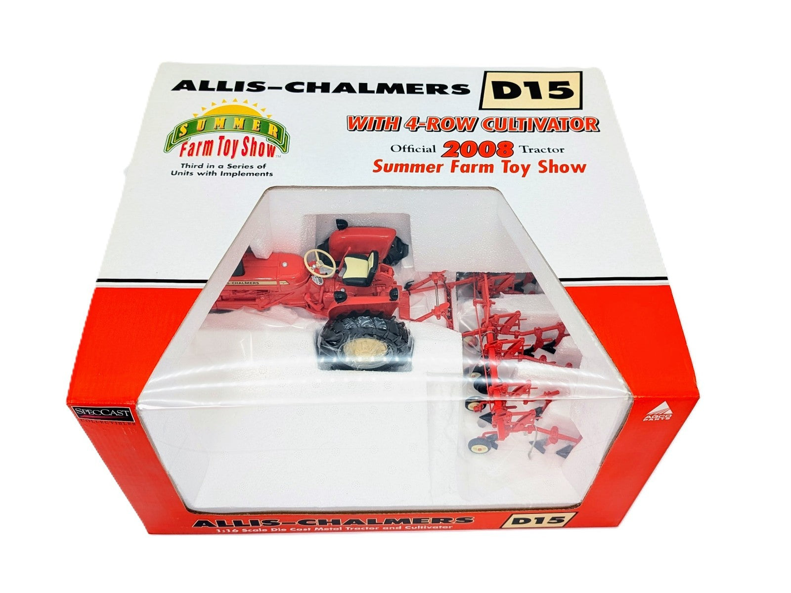 1/16 Allis Chalmers D15 With 4 Row Cultivator, 2008 Summer Farm Toy Show.