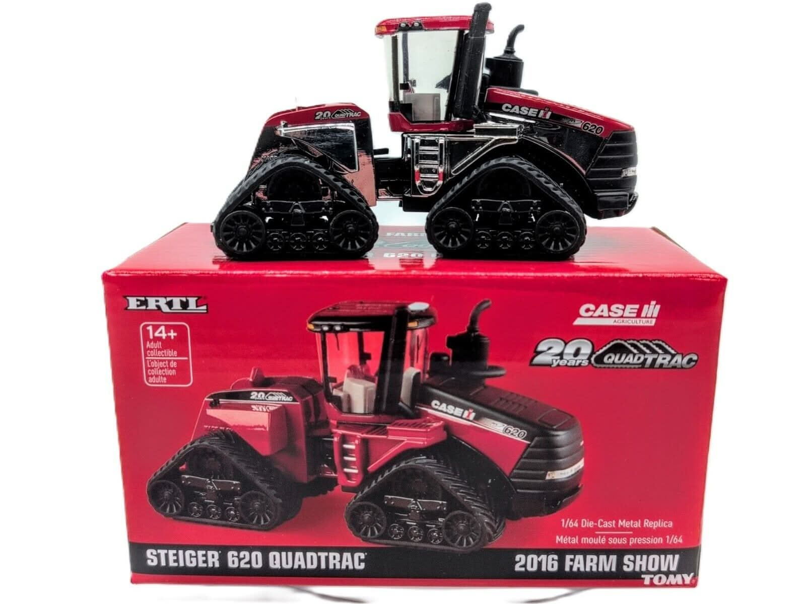 Ertl Case Ih Steiger 620 Quadtrac 2016 Farm Show 1/64 Chrome Chase #135 - Farm Toy Tractor