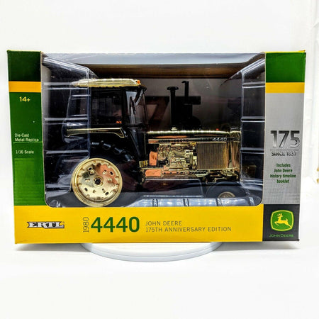 John Deere 4440 Gold Chaser Toy Tractor 175th Ann. Edition Ertl 1/16 Scale.