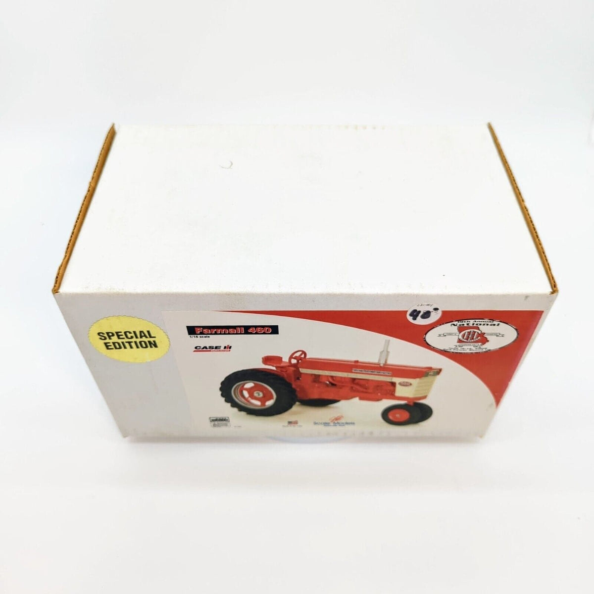 "Vintage Farmall 460 Narrow Front Tractor Toy - SEO optimized ALT tag for Red Power Roundup collectible"