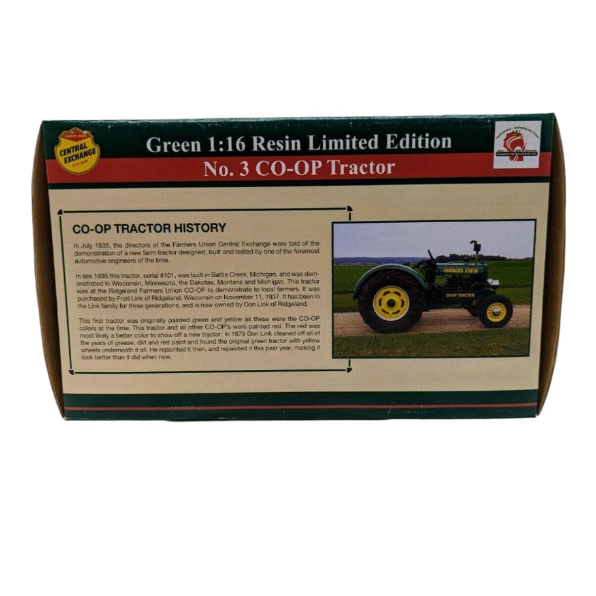 1/16 No. 3 CO-OP Green Tractor, Wisconsin Farm Technology Days 2013 Sealed.