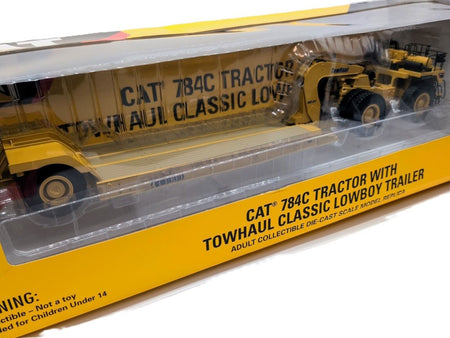 1/50 CAT 784C Tractor +Lowboy Trailer Diecast Model 2009 Norscot - Farm Toy Tractor