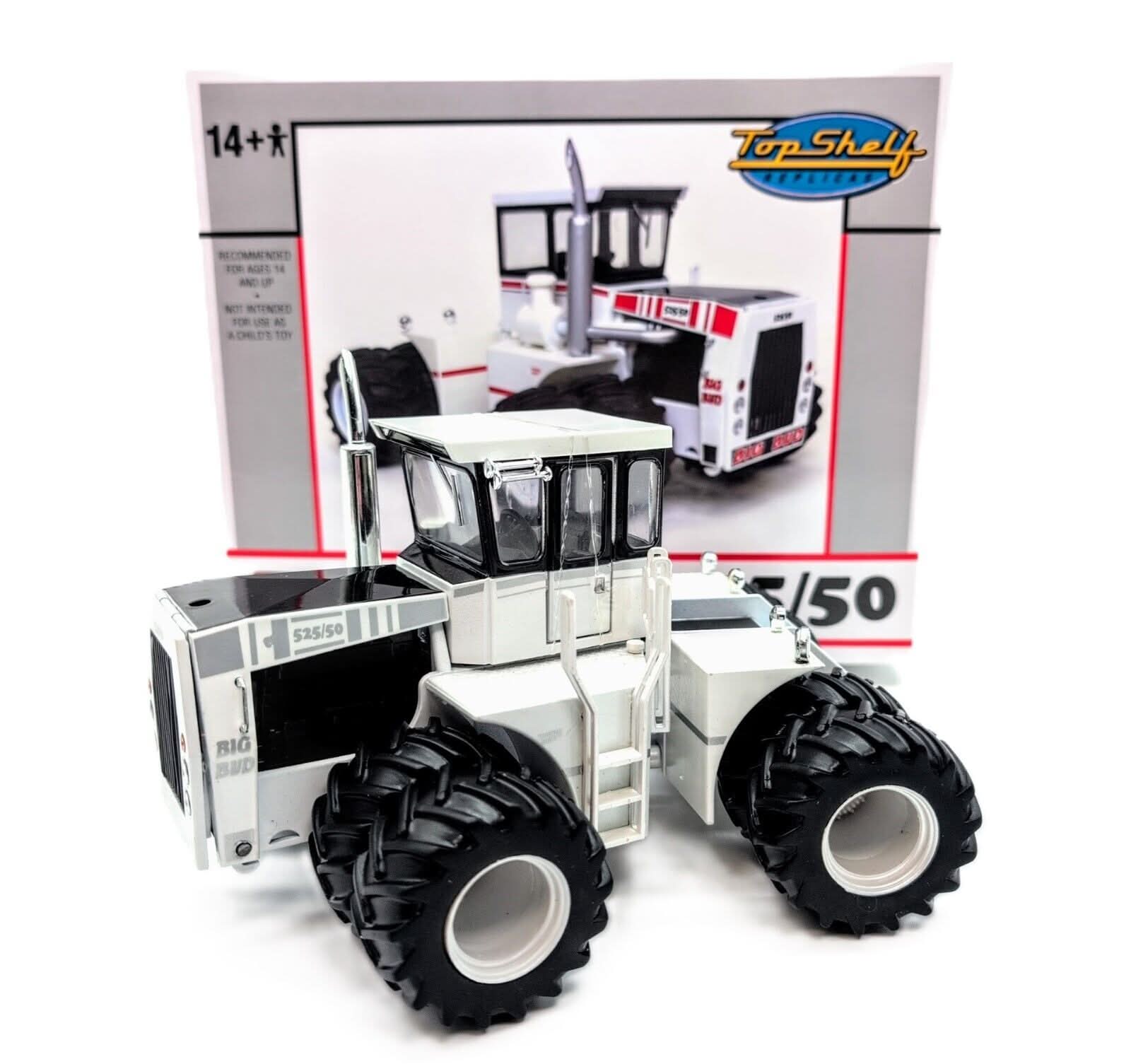 1/32 Big Bud 525/50 4WD Tractor With Duals, White Ice Chaser