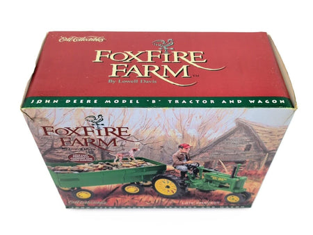 1/16 John Deere Model B Tractor And Wagon, Fox Fire Farms Late Harvest - Farm Toy