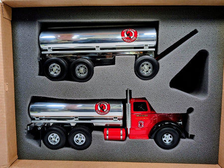 Fred Thompson Smith Miller Mohawk Gasoline Tanker Truck w/ Pup Trailer.