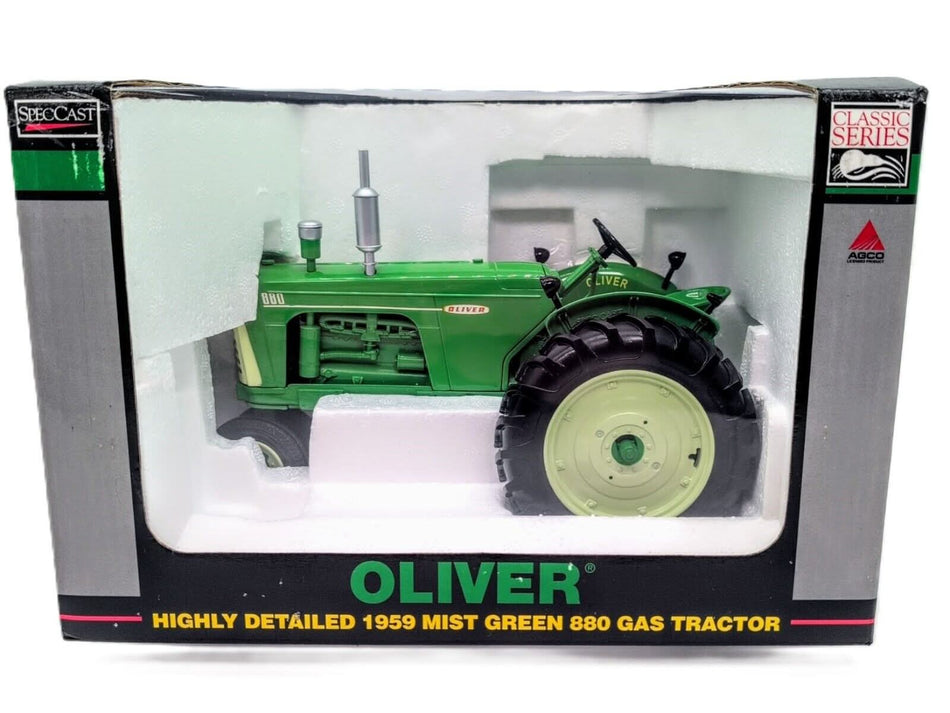 1/16 Oliver 880 Tractor With Narrow Front, Mist Green Color - Farm Toy Tractor