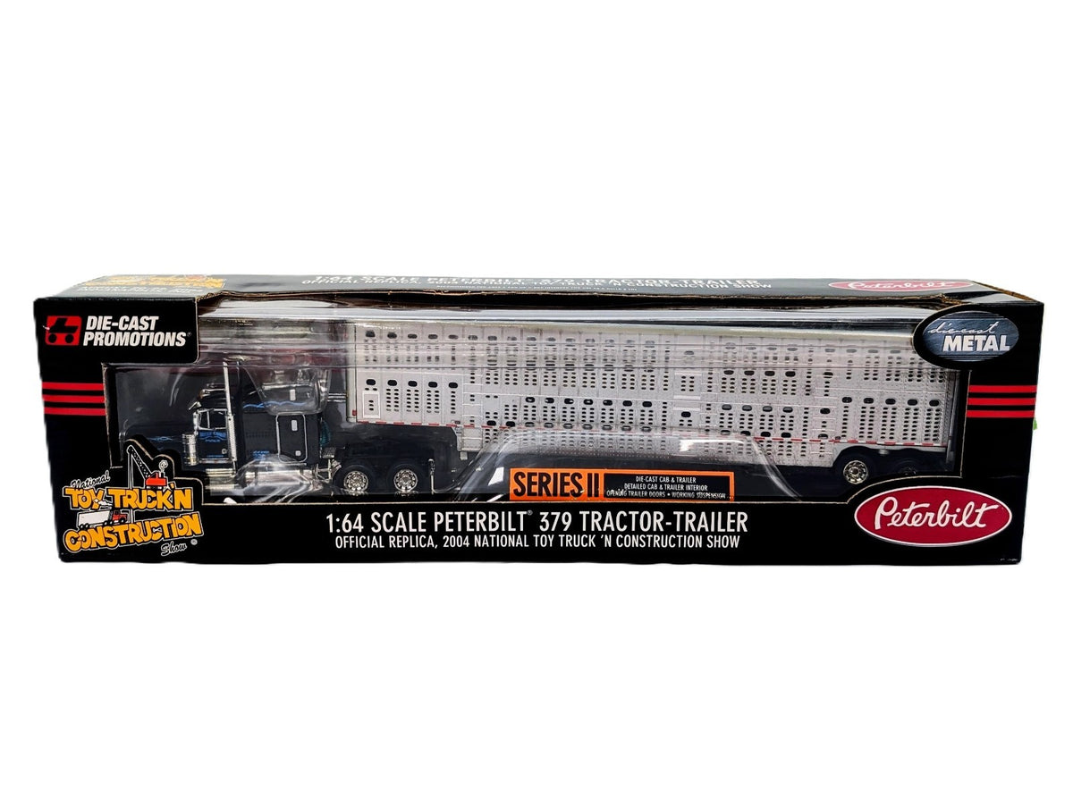 1/64 DCP Peterbilt 379 Truck w/ Livestock Trailer.