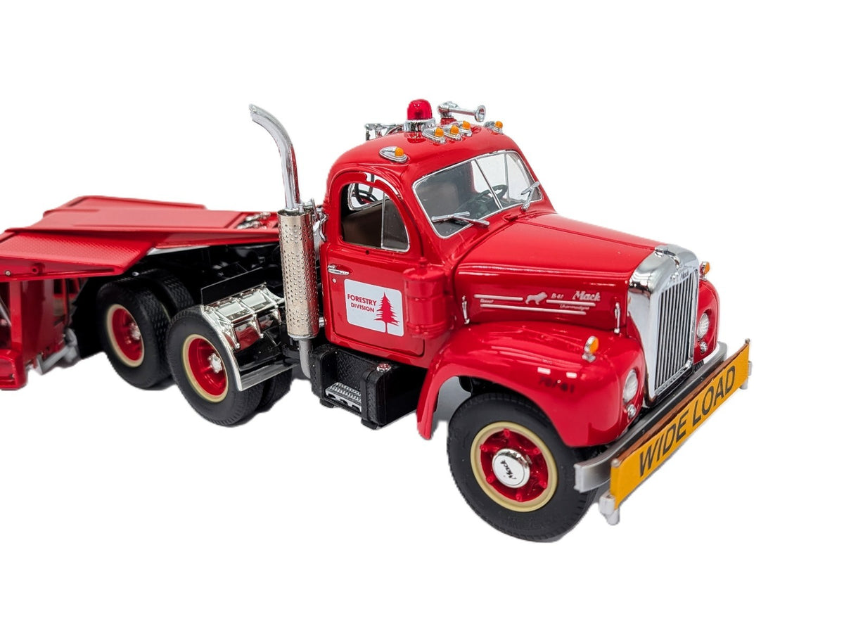 1/25 1960 Mack B-61  Tractor & Folding Gooseneck Trailer  Forestry Division.