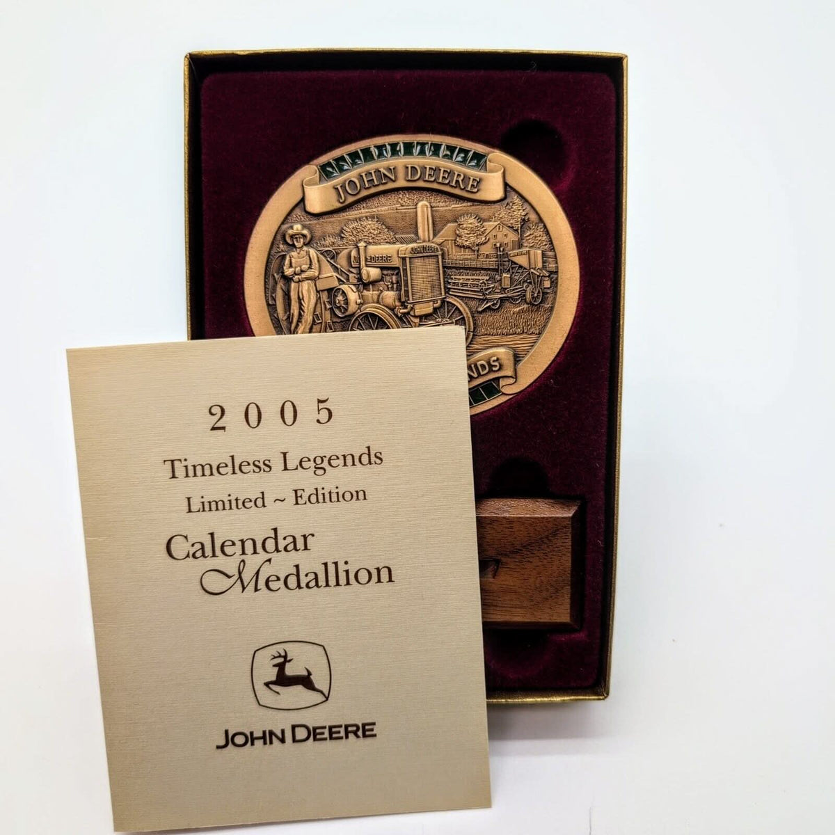 John Deere 2005 Calendar Medallion - Farm Toy Tractor