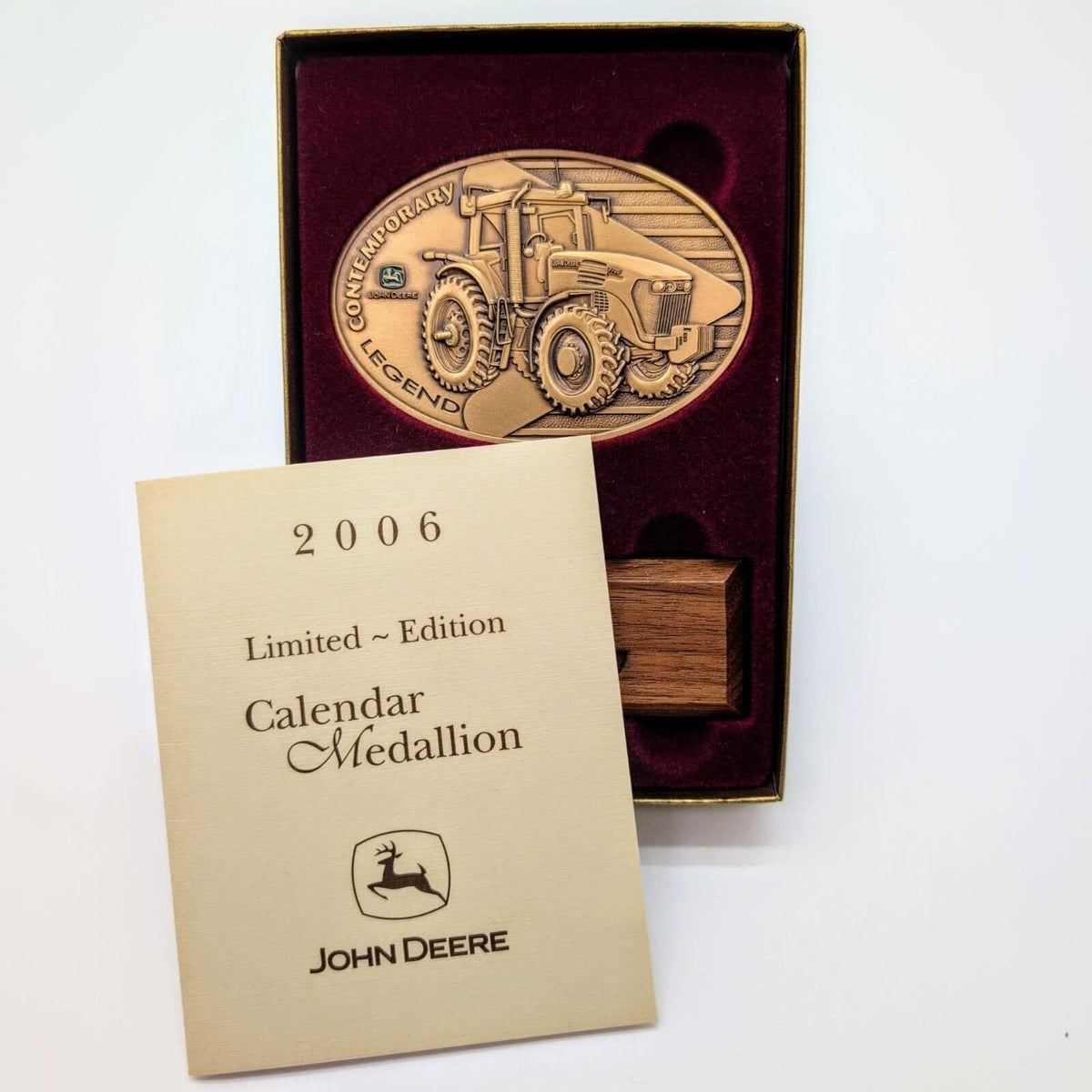 John Deere 2006 Calendar Medallion - Farm Toy Tractor