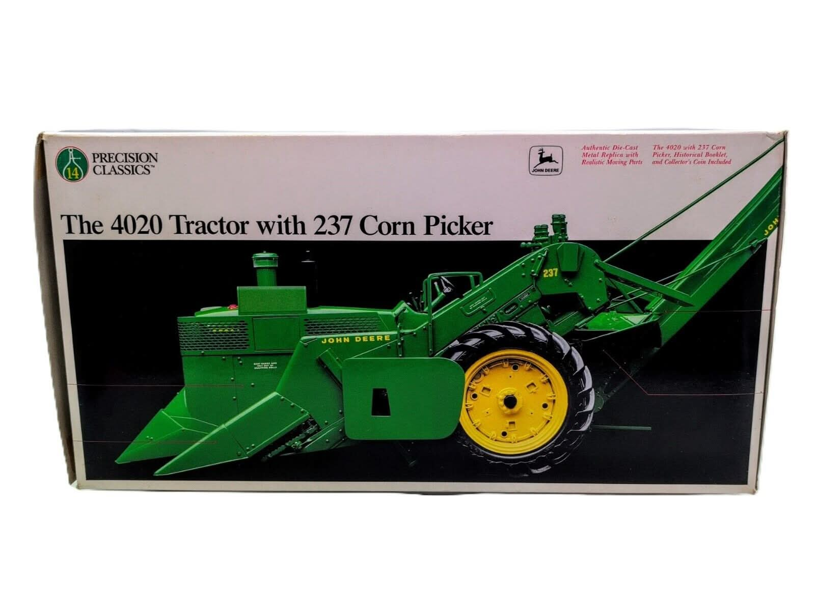 1/16 John Deere 4020 Tractor & 237 Corn Picker, Precision #14 - Farm Toy Tractor