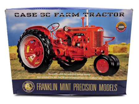 1/12 Case SC Tractor With Narrow Front Franklin Mint Precision Model - Farm Toy Tractor