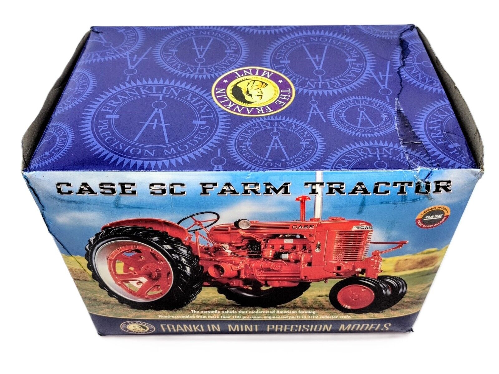 1/12 Case SC Tractor With Narrow Front Franklin Mint Precision Model - Farm Toy Tractor