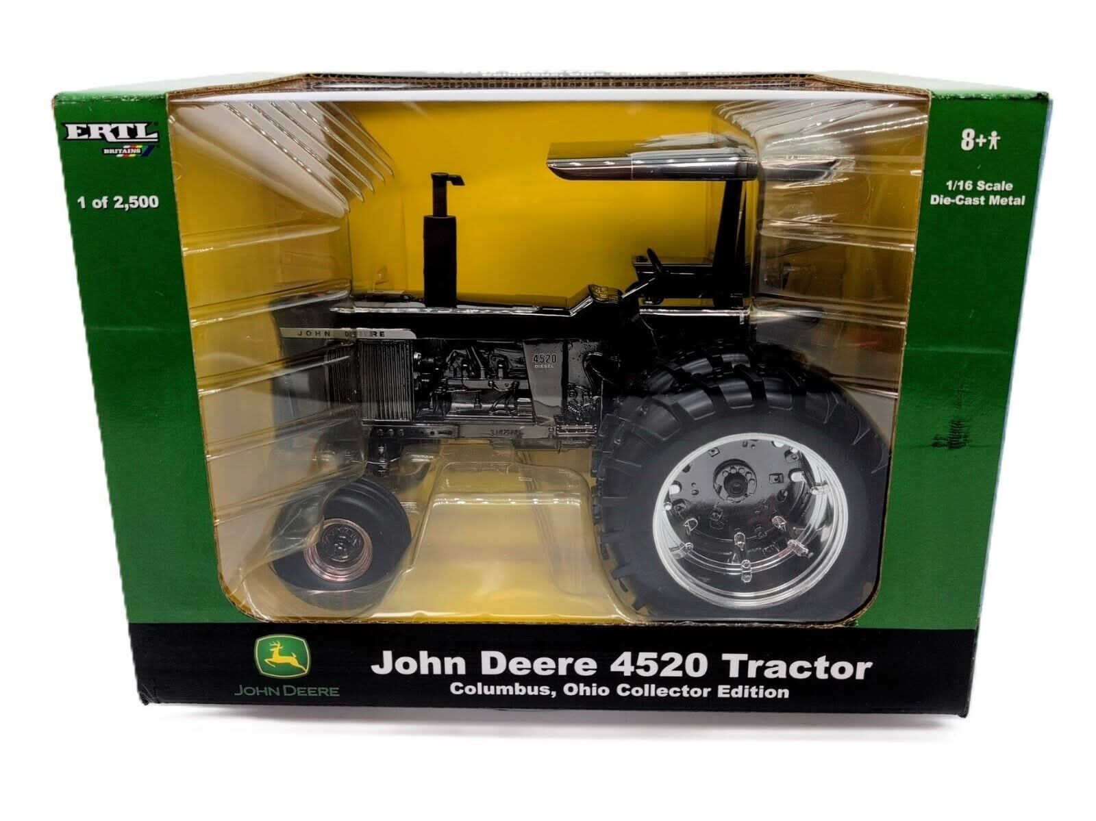 1/16 John Deere 4520 Diesel Tractor With Duals & Canopy, Gun Metal Colored - Farm Toy