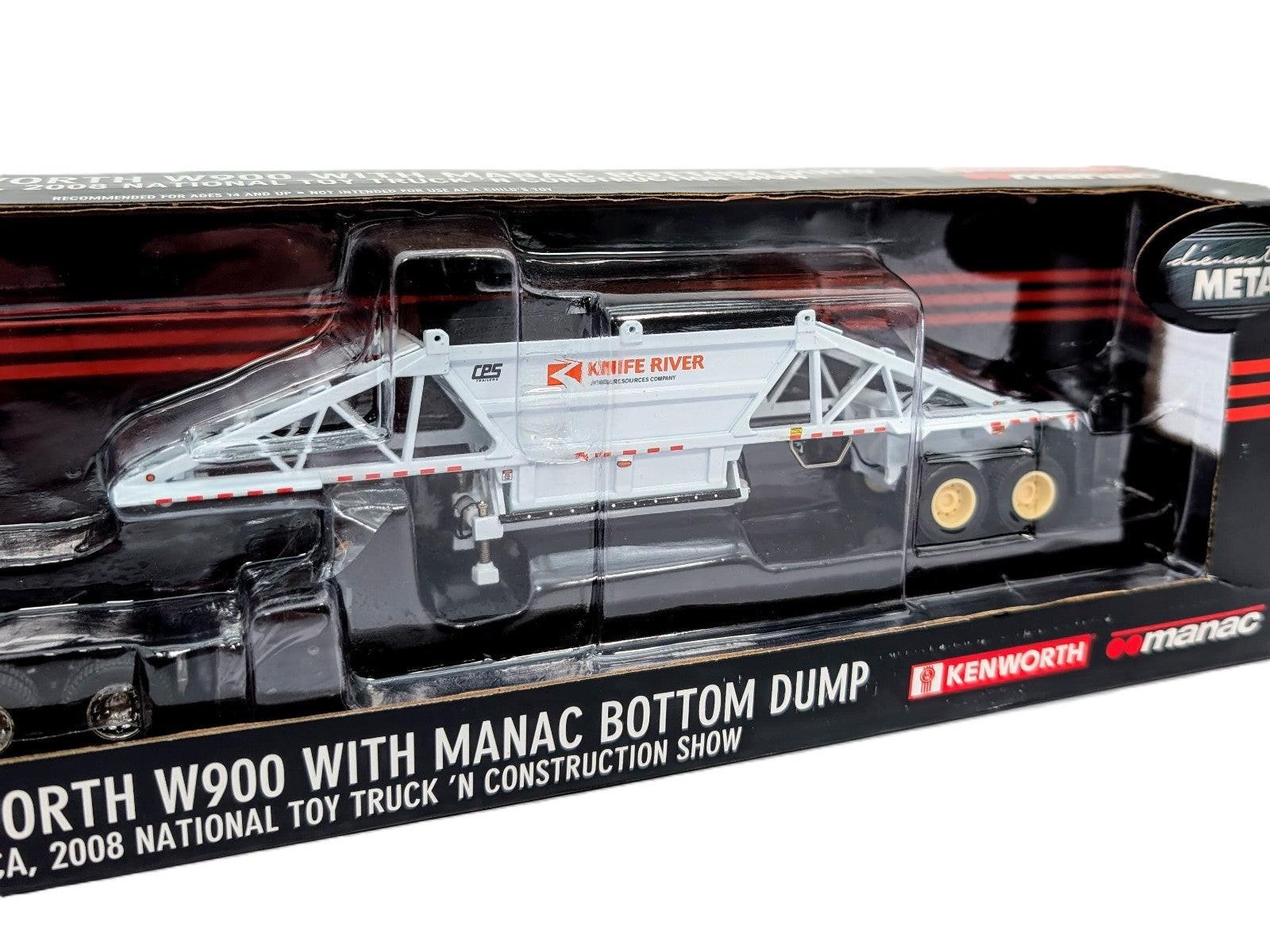 1/64 Kenworth W900 Semi Truck W/ Manac Bottom Dump Trailer Knife River