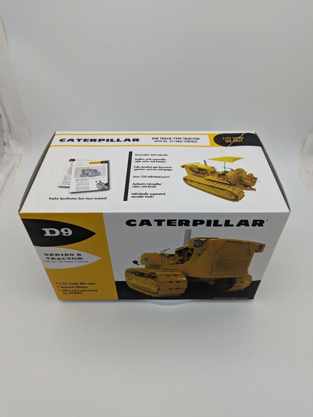 FIRST GEAR 49-0148 CAT CATERPILLAR D9E TRACTOR NO. 29 CABLE CONTROL 1/25 MIB.