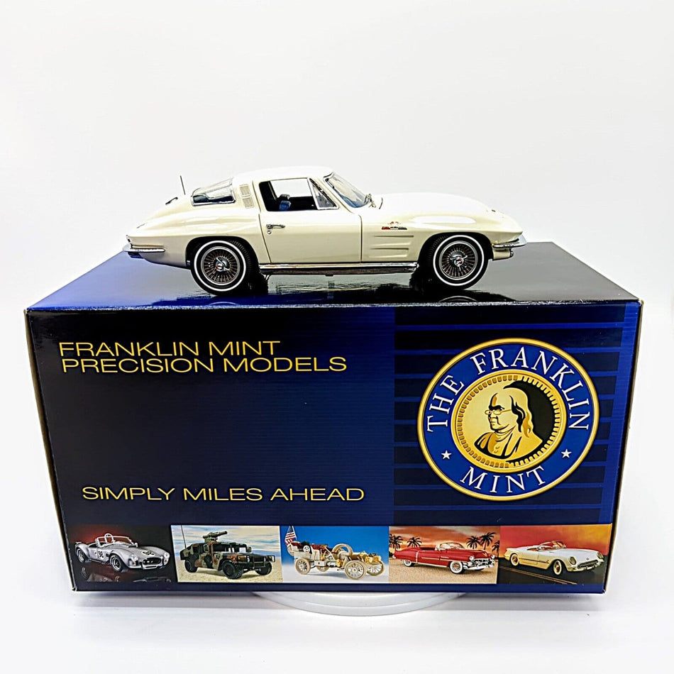 1/24 Franklin Mint 1964 Corvette L84 Fuelie Coupe- Fiberglass White RARE LE