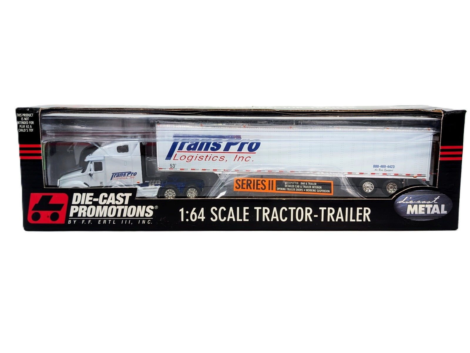 1/64 Trans Pro Logistics Peterbilt 379 Van Trailer DCP Stock# 30461.