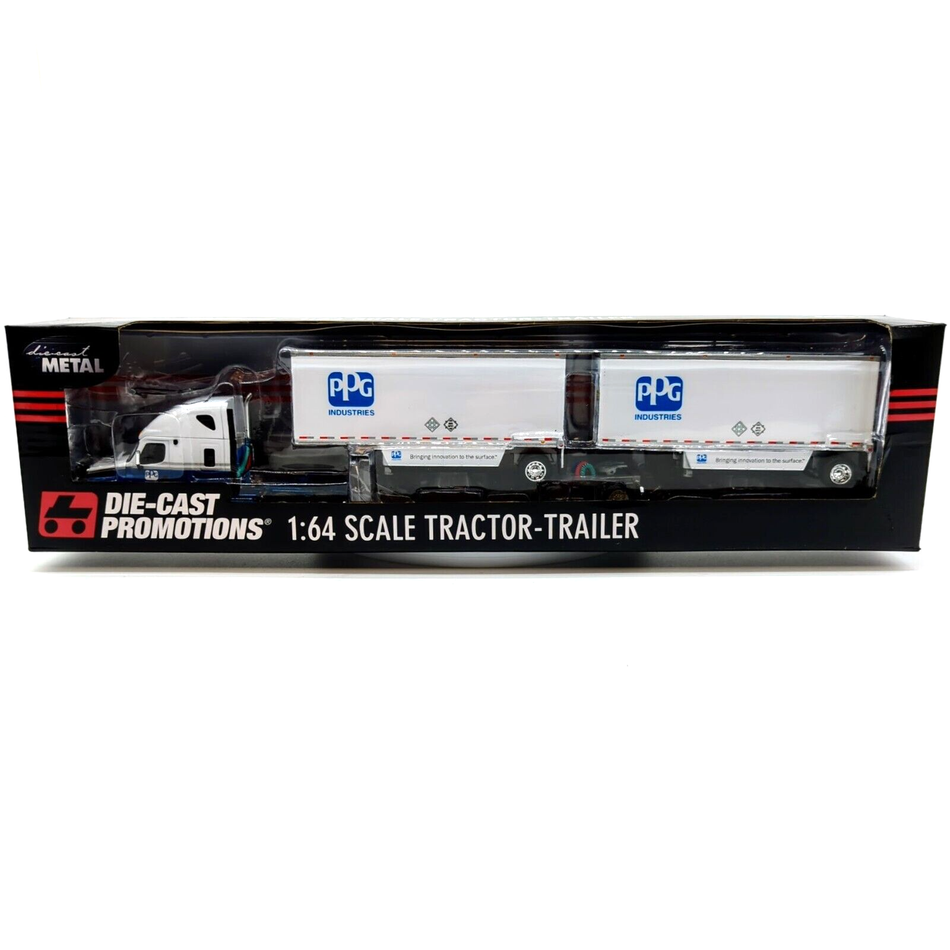 1/64 DCP PPG Industries Freightliner Cascadia w/Double Pup Trailers #33611