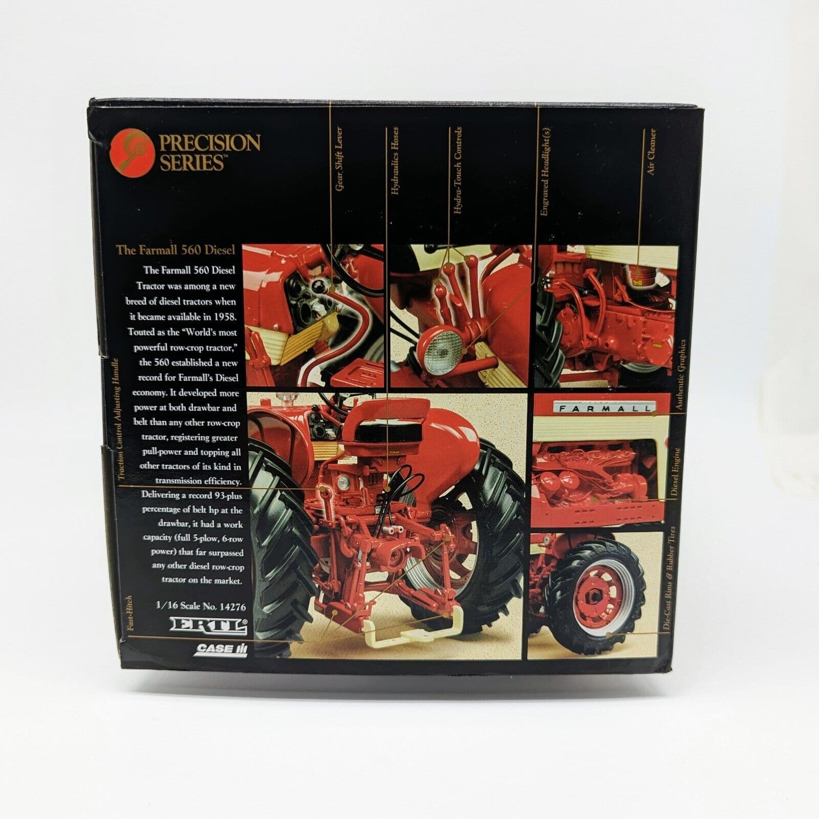 ERTL Precision Series Farmall 560 Diesel Tractor 1/16 Scale OEM Sealed Package.