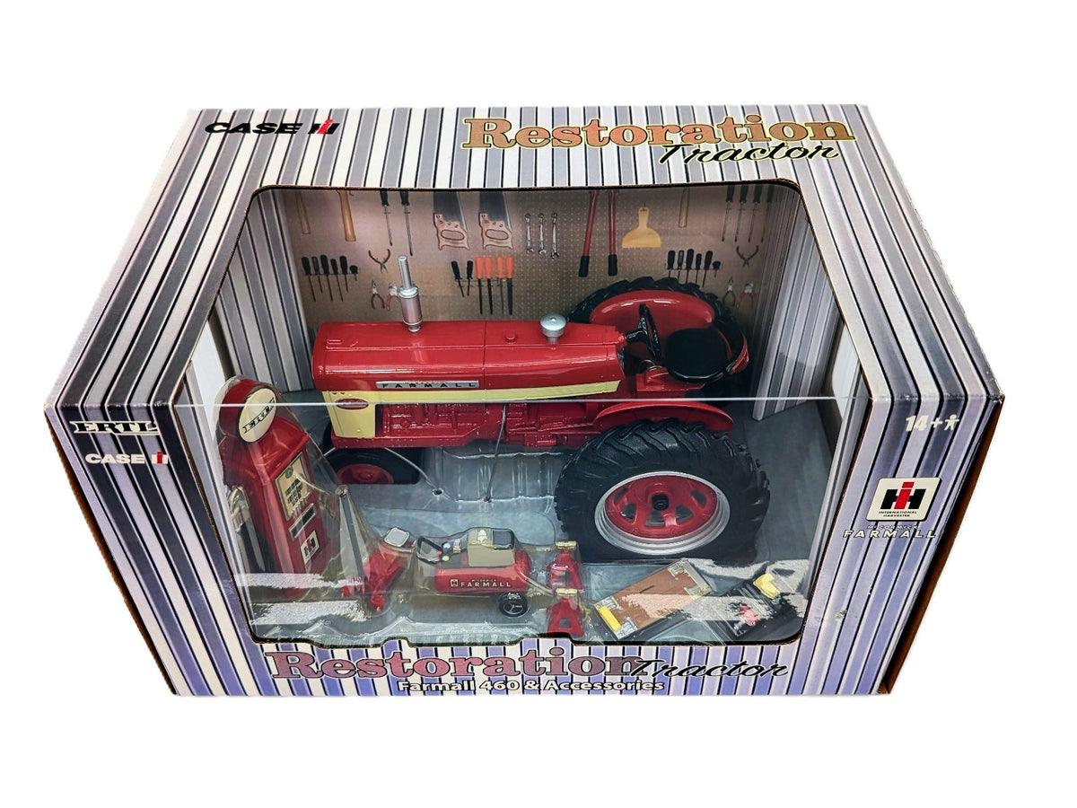 1/16 International Harvester Farmall 460 Restoration Tractor Set W/ Accessories.