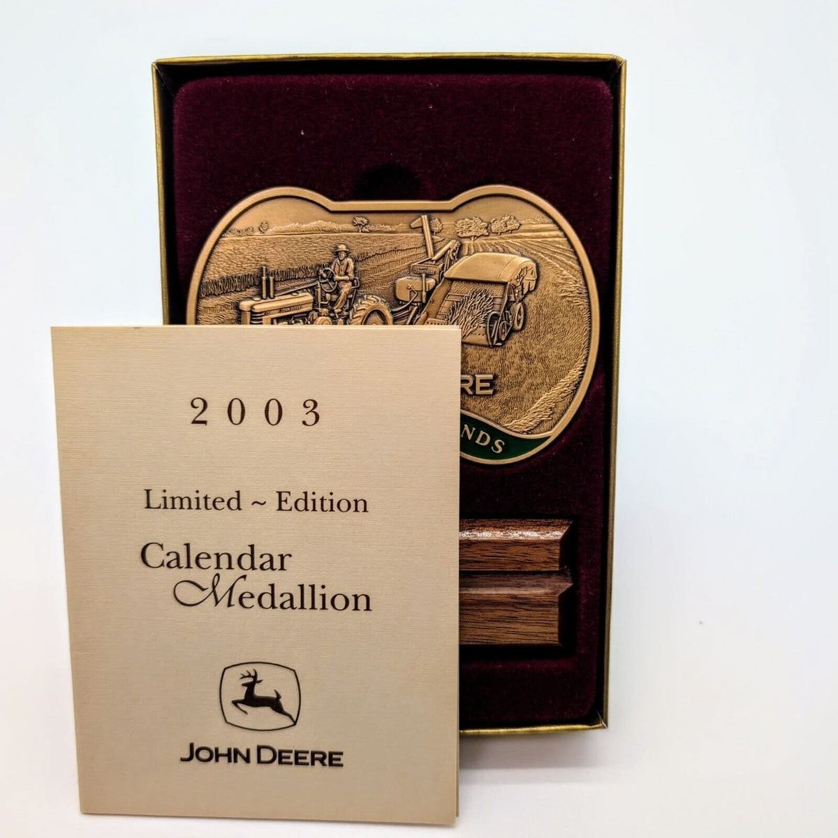 John Deere 2003 Calendar Medallion - Farm Toy Tractor