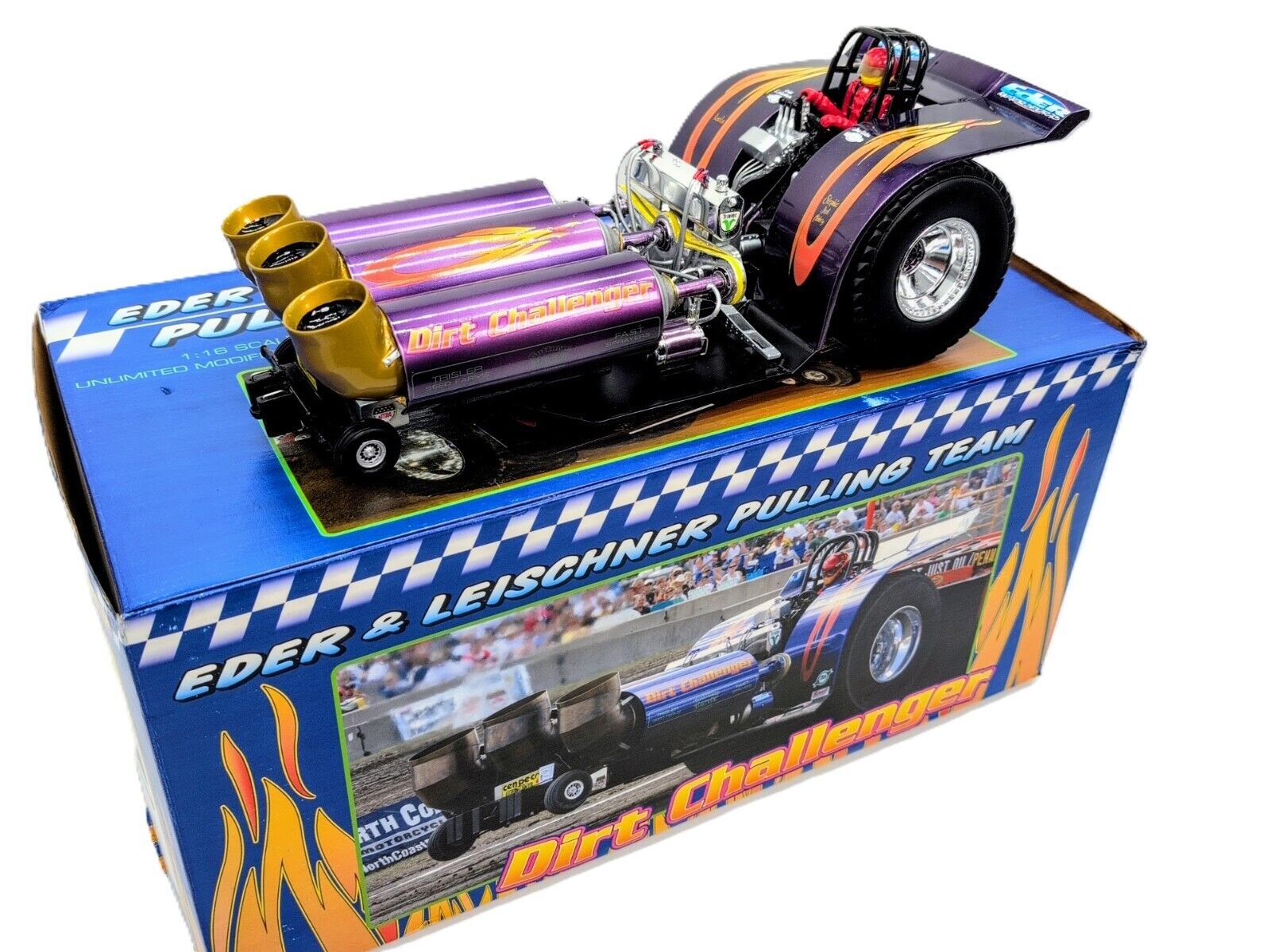 1/16 Dirt Challenger Unlimited Modified Pulling Tractor - Farm Toy