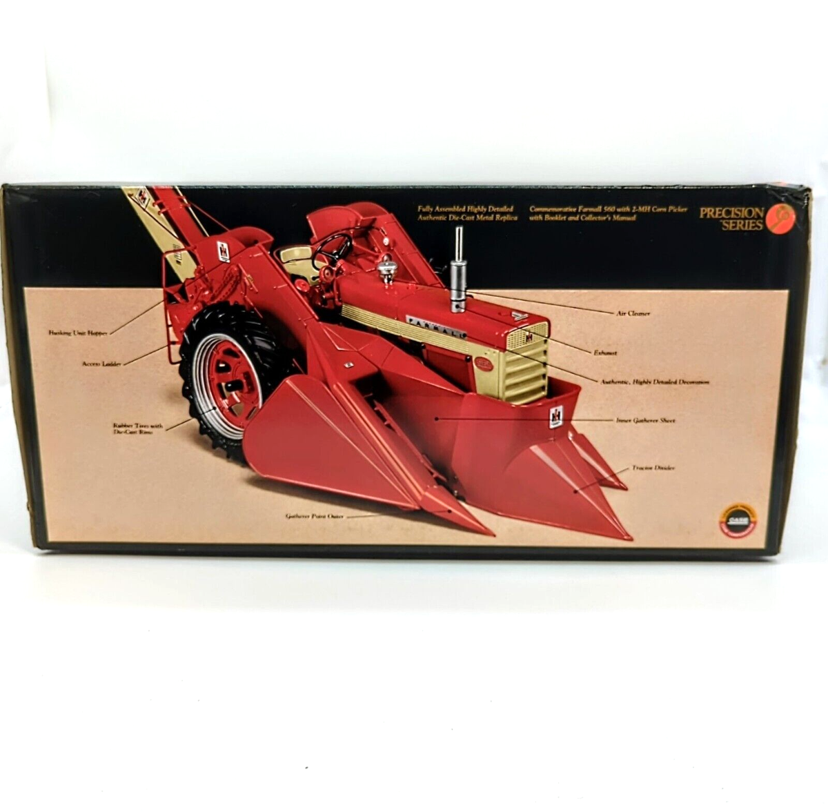 Ertl Precision Series 14 Farmall 560 Tractor With 2-MH Corn Picker 1/16 Scale.