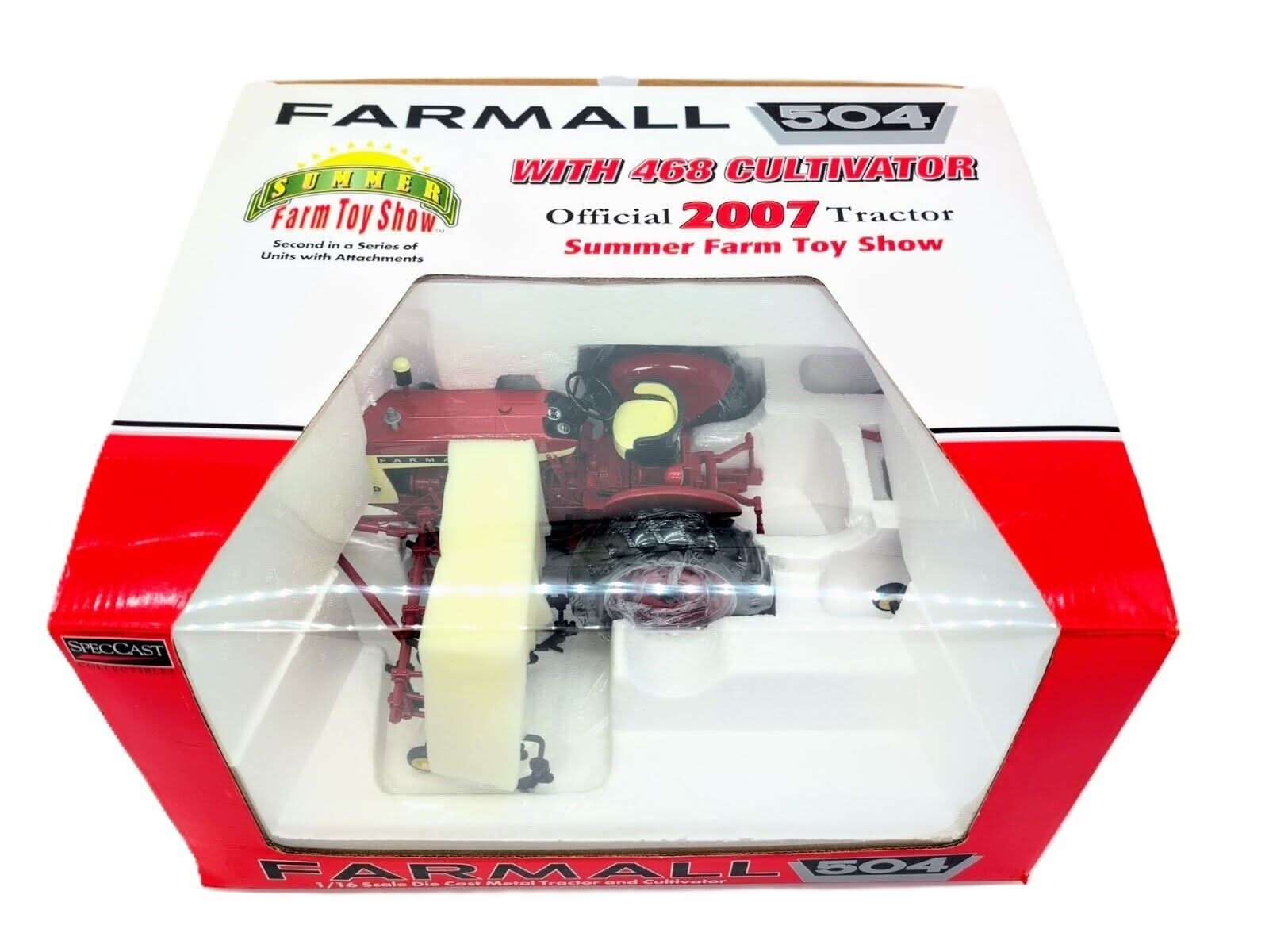 1/16 Farmall 504 Tractor & 468 Cultivator 2007 Summer Farm Toy Show Edition - Farm Toy