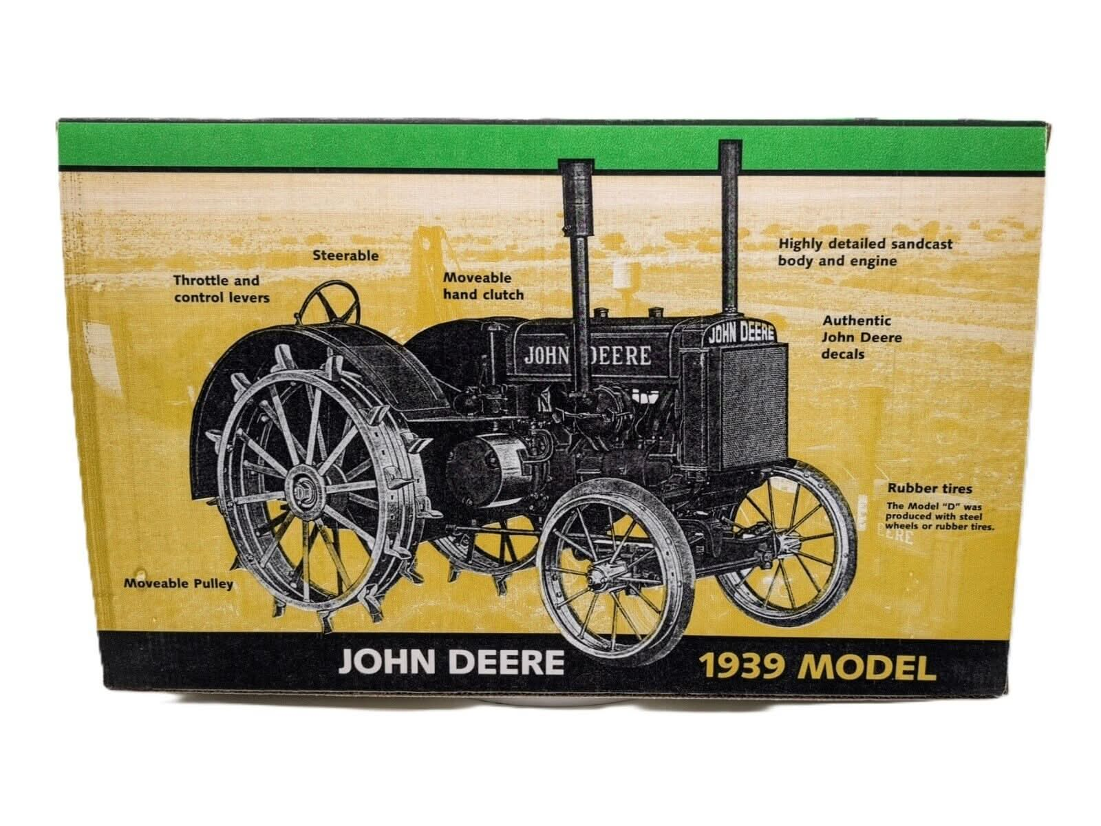 1/8 Ertl John Deere 1939 Model D Tractor, Scale Models - Farm Toy Tractor