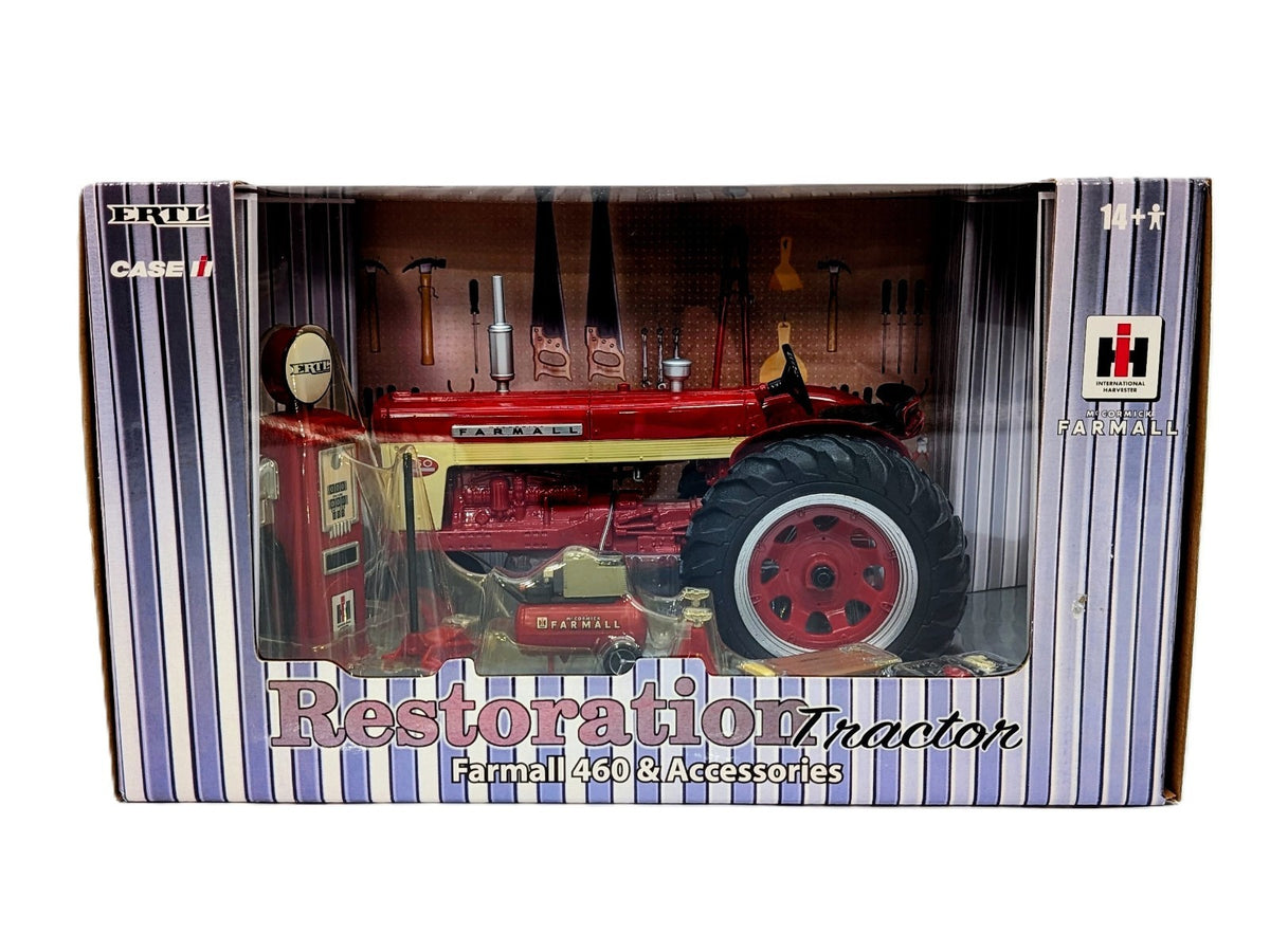 1/16 International Harvester Farmall 460 Restoration Tractor Set W/ Accessories.