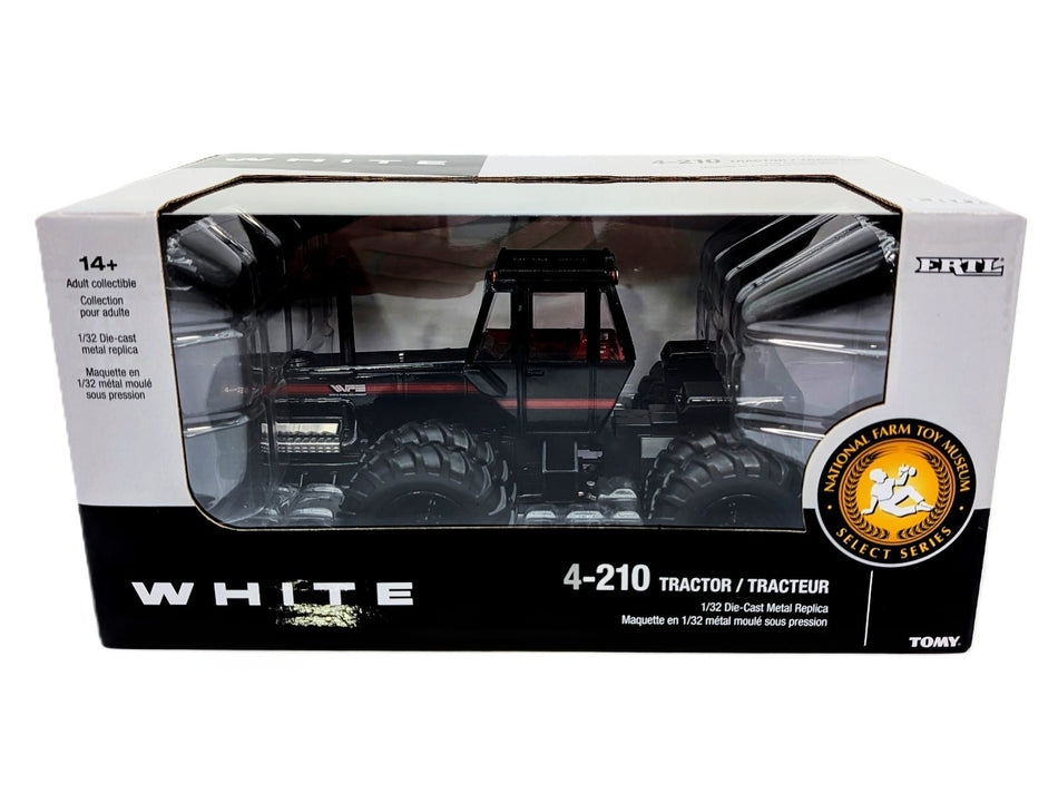 1/32 White 4-210 4WD Tractor With Duals, National Farm Toy Museum, Black Chaser.