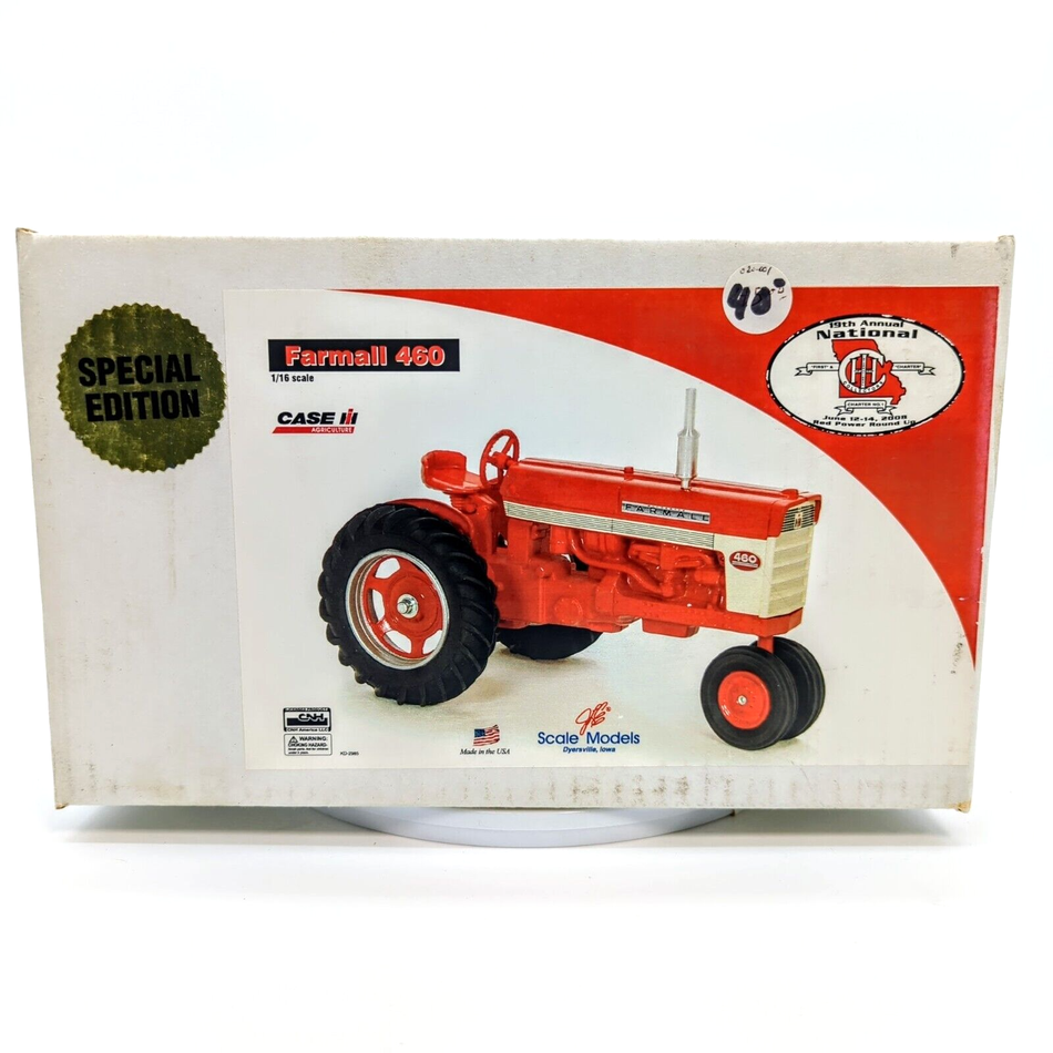 "Vintage Farmall 460 Narrow Front Tractor Toy - SEO optimized ALT tag for Red Power Roundup collectible"