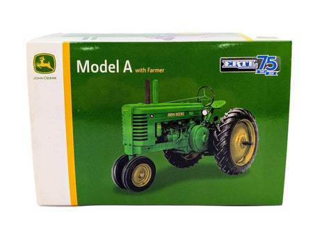 1/32 John Deere Model A Tractor With Man, Ertl 75th Anniversary, Bronze Plated.