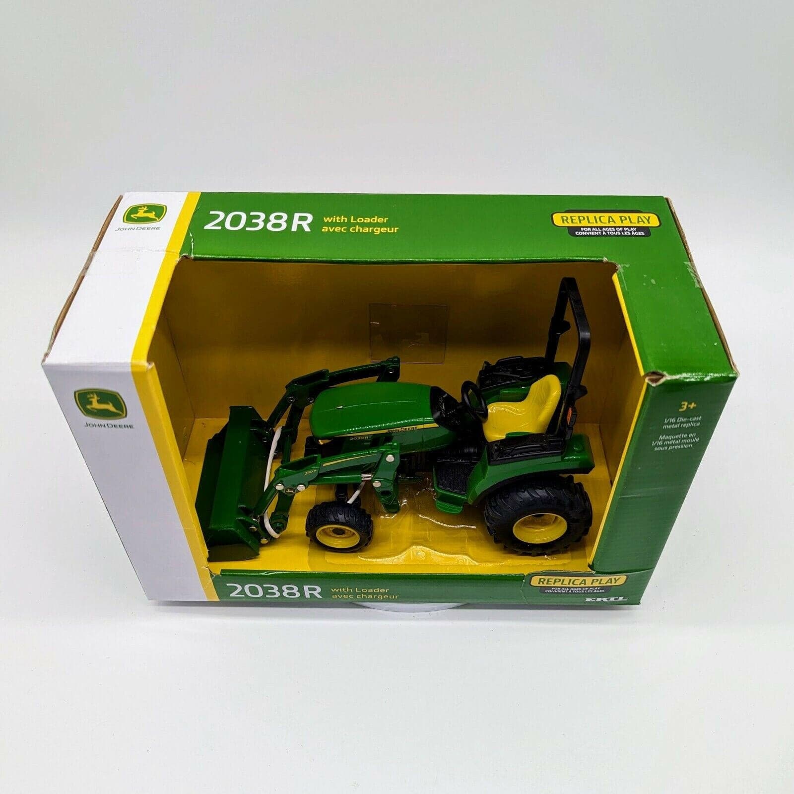 John Deere ERTL 1/16 2038R Tractor w/ 220R Loader 1/16 Scale LP70531.