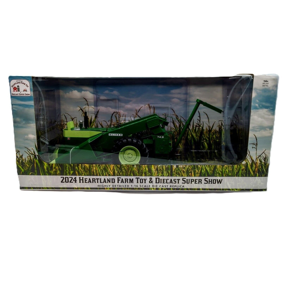 Spec Cast 1/16 Oliver 1650 2 Row Picker & Sheller 2024 Heartland Show, DAL-008