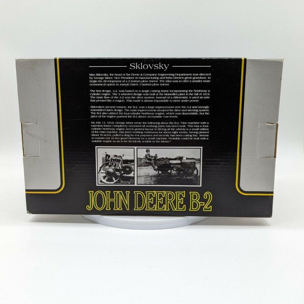 John Deere B-2 Resin Farm Tractor SpecCast 1/16 New OEM Sealed Package.