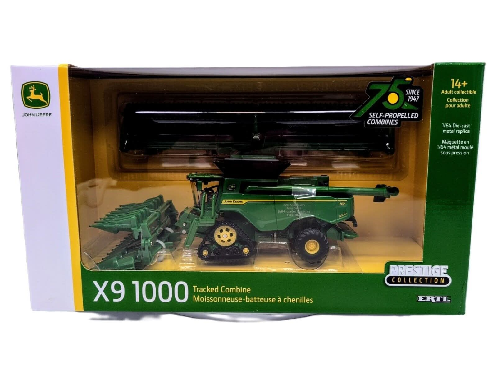 1/64 John Deere X9 1000 Tracked Combine 75 YEARS Special Edition Ertl - Farm Toy Tractor